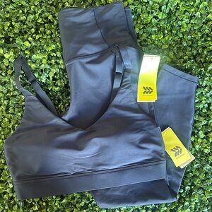 all in motion Women's navy Active Sports Bra and Leggings Set